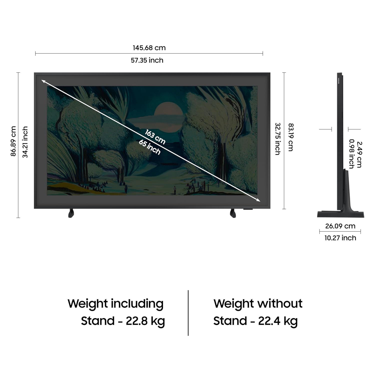 SAMSUNG - QLED TV  Frame tv QA65LS03FAULXL