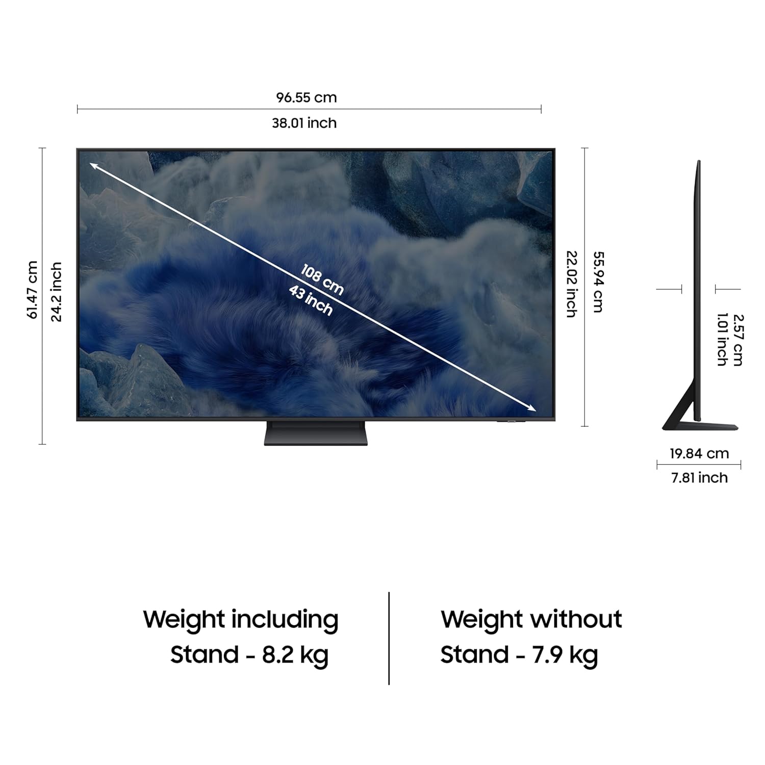 SAMSUNG - QLED TV - QA43Q8FAAULXL